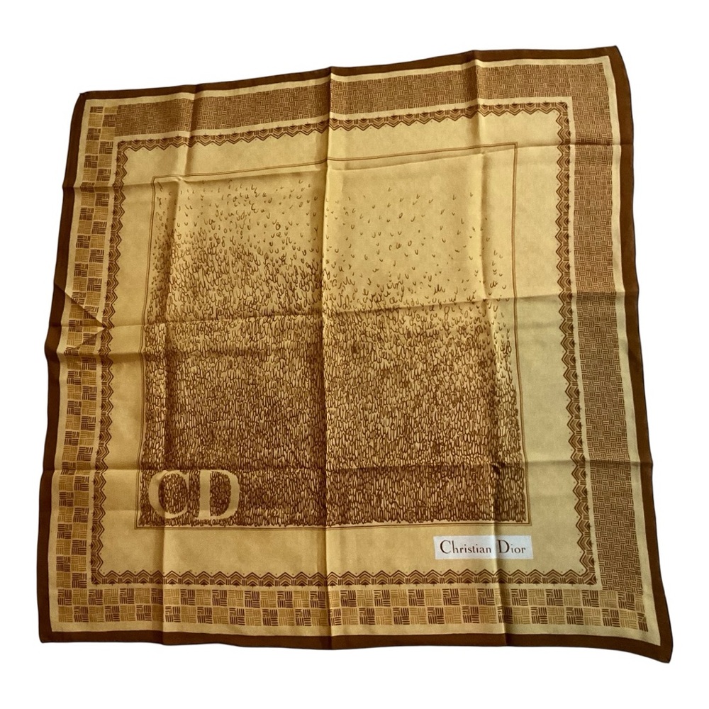 Christian Dior Vintage Patterned Scarf Authenticated